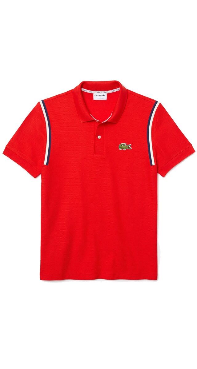 Polo em algodão orgânico, € 140, Lacoste.