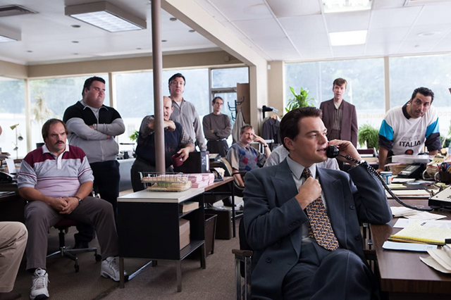 Leonardo Dicaprio, nas filmagens d'O lobo de Wall Street' (2013)