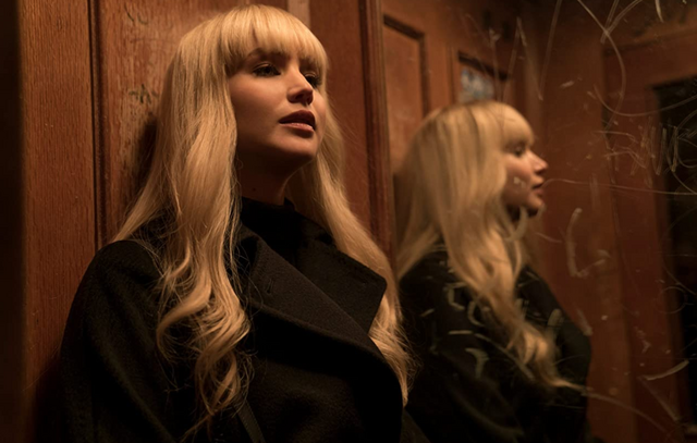 Jennifer Lawrence nas filmagens de `Operação Red Sparrow´ (2018).