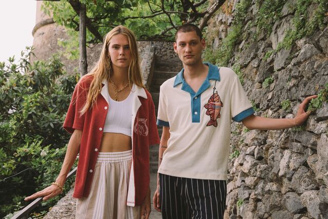 'Le Sirenuse' Classic Cabana, €138 e ‘Le Sirenuse' Pop-Over, €128, Tombolo para Emporio Sirenuse