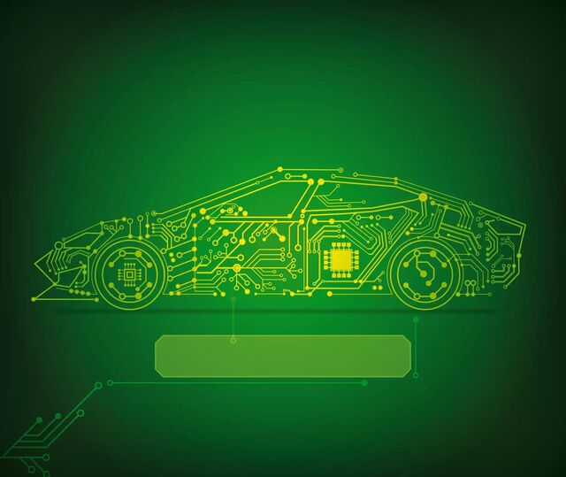Imagem que ilustra como os automóveis precisam de chips.