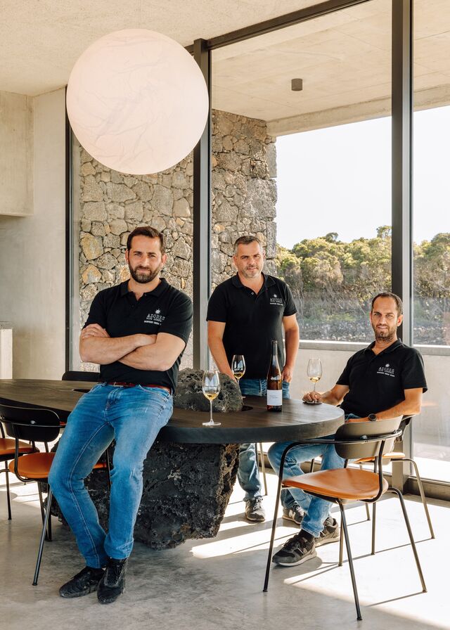 António Maçanita, Paulo Machado e Filipe Rocha, fundadores da Azores Wine Company.
