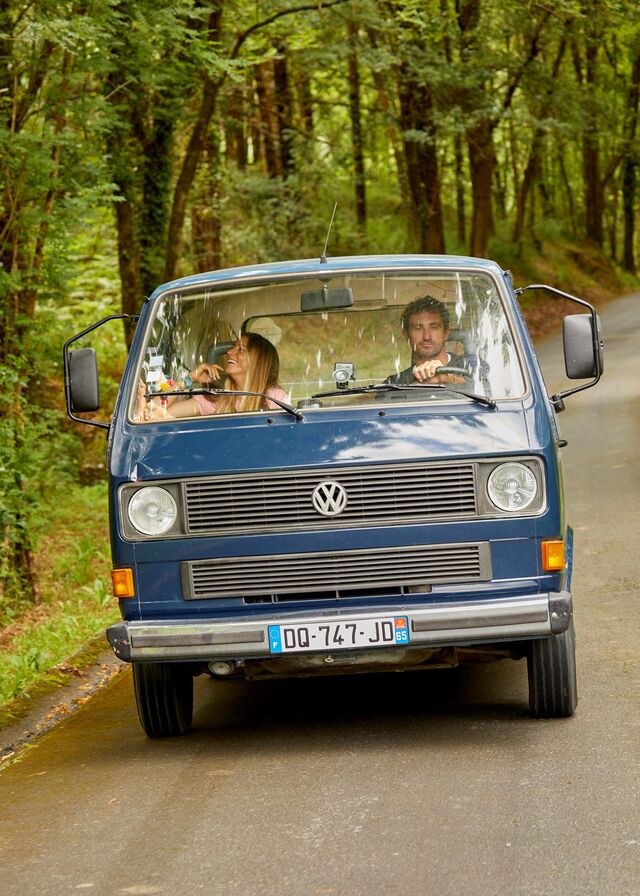 Maud Le Car e Joan Duru durante viagem pela costa atlântica.