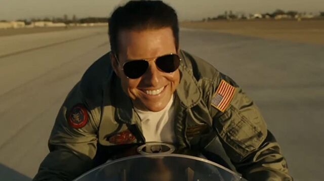Tom Cruise nas filmagens de'Top Gun: Maverick' (2021).