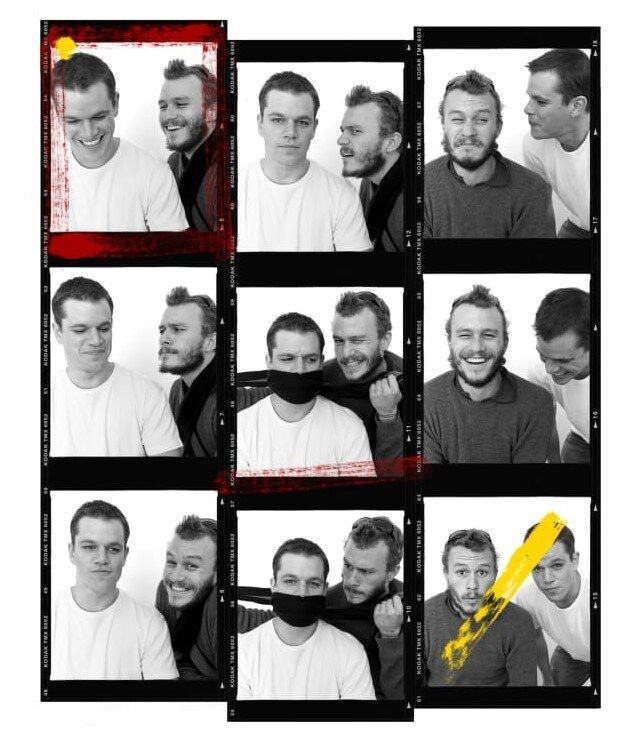 Matt Damon e Heath Ledger, 2003.