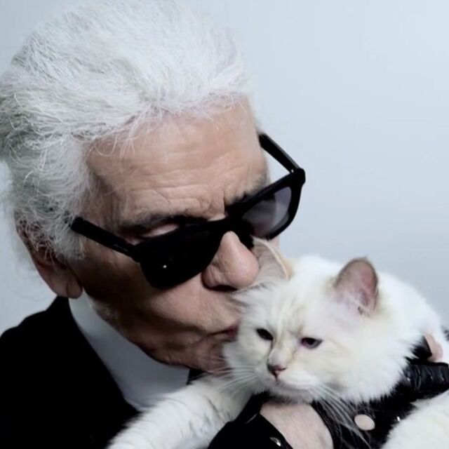 Karl Lagerfeld com Choupette.