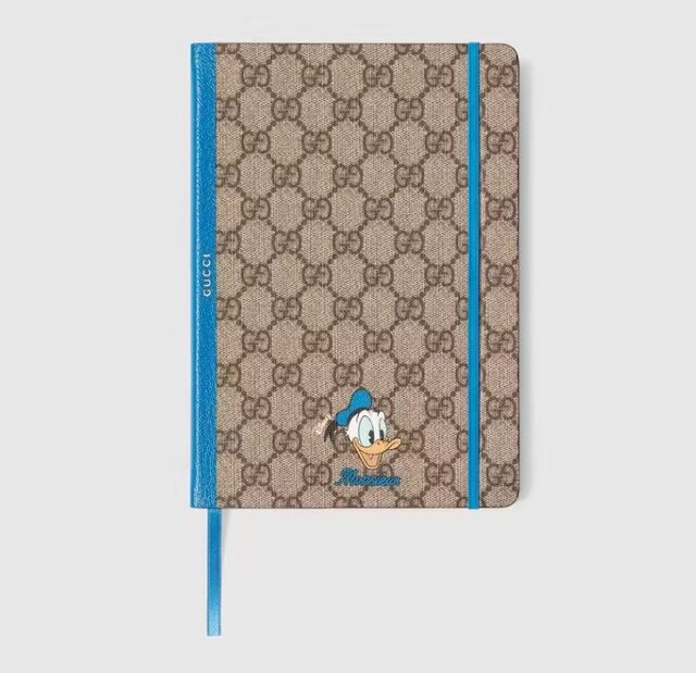 Caderno do pato Donald Disney x Gucci, €170.