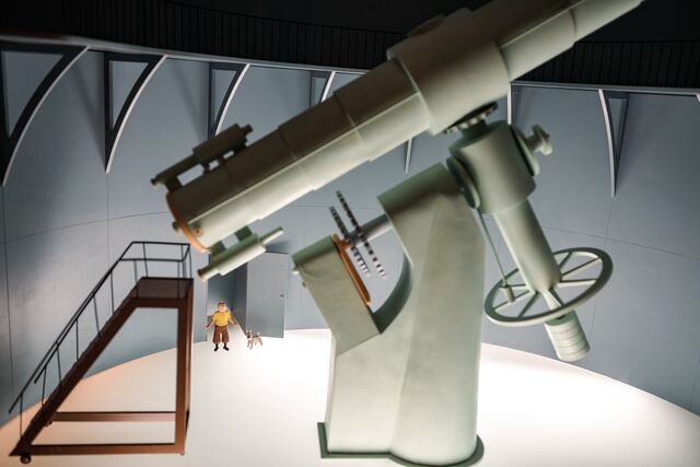 Maquete da exposição ´Hergé'.