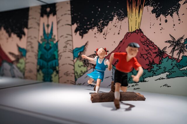Maquete da exposição ´Hergé'.