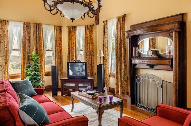 Interior da casa onde foi gravado o filme 'Pânico'.