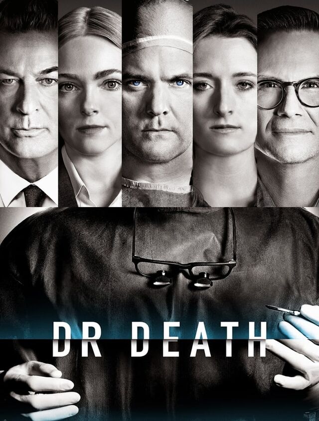 Cartaz da série 'Dr. Death', com Alec Baldwin, Molly Griggs, Joshua Jackson, Grace Gummer e Christian Slater, com estreia em Portugal no próximo mês de setembro na HBO.
