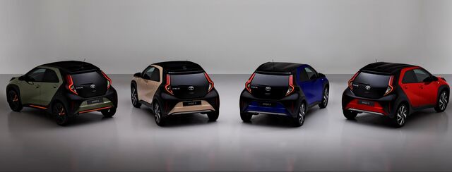 O Aygo X existe em quatro categorias: cardamomo, chili, gengibre e juniper
