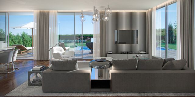 Sala de uma townhouse