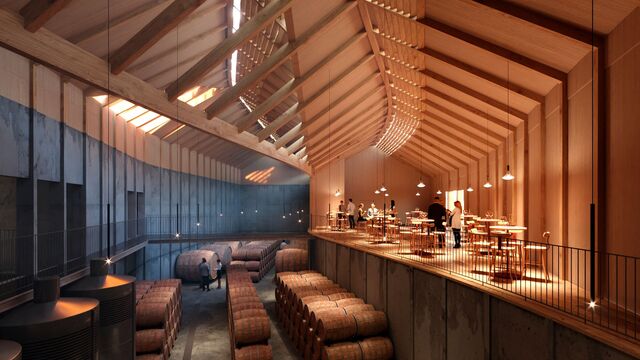 Interior da adega da Quinta de Santo António Hotel and Winery