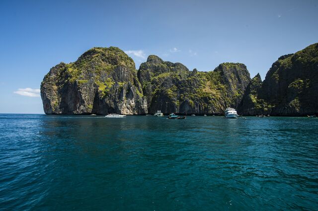 Falésias em Maya Bay, 2013