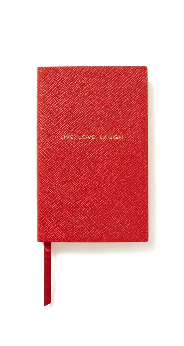 Bloco Panama Live, Love , Laugh revestido a pele, € 62, Smythson