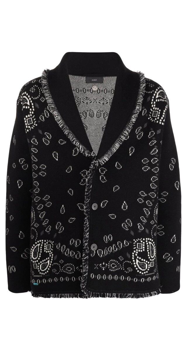 Cardigan em jacquard de lã, € 2050, Alanui na Stivali