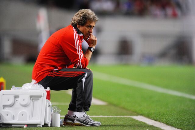 Jorge Jesus durante o jogo entre Ajax e Benfica (Torneio de Amsterdão) na Holanda, 2009