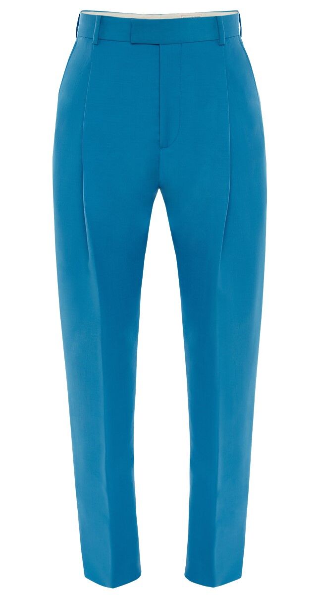 Calças em mohair, €595, Alexander McQueen