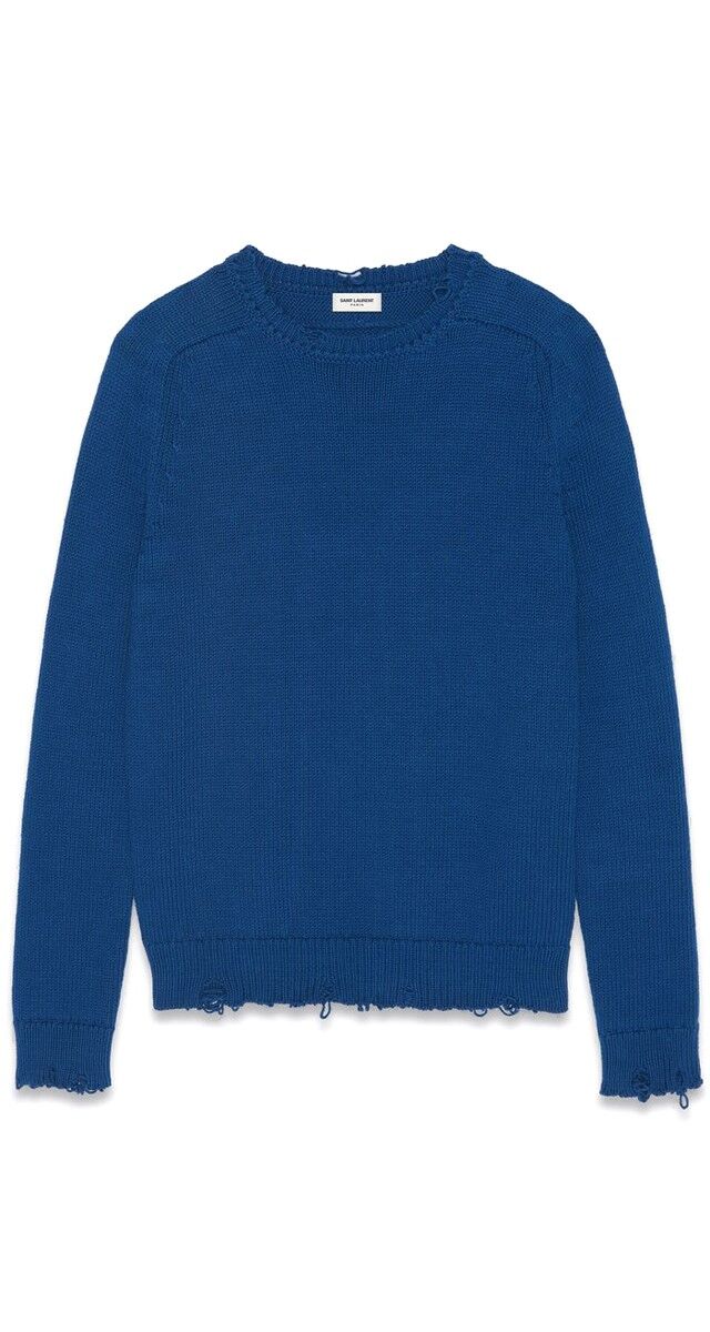 Camisola em malha, €650, Saint Laurent