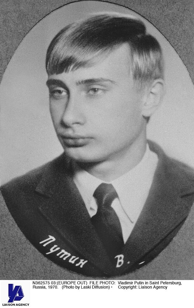 Retrato de Vladimir Putin em São Petersburgo 1970