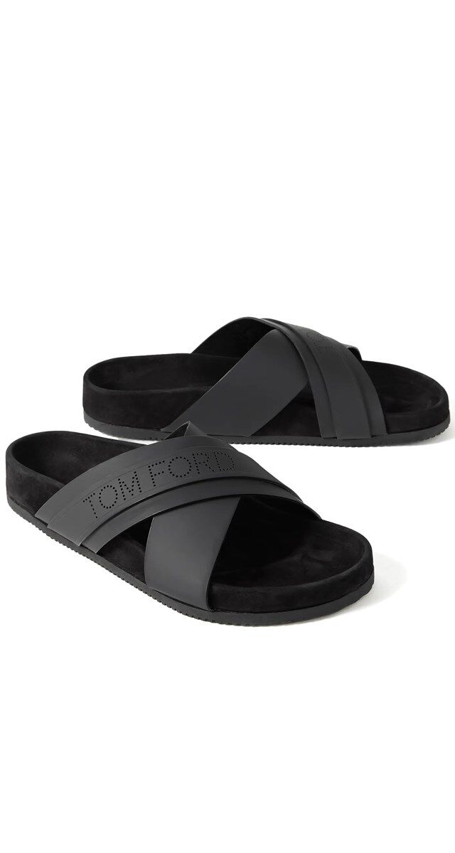 Sandálias em pele e camurça, € 590, Tom Ford