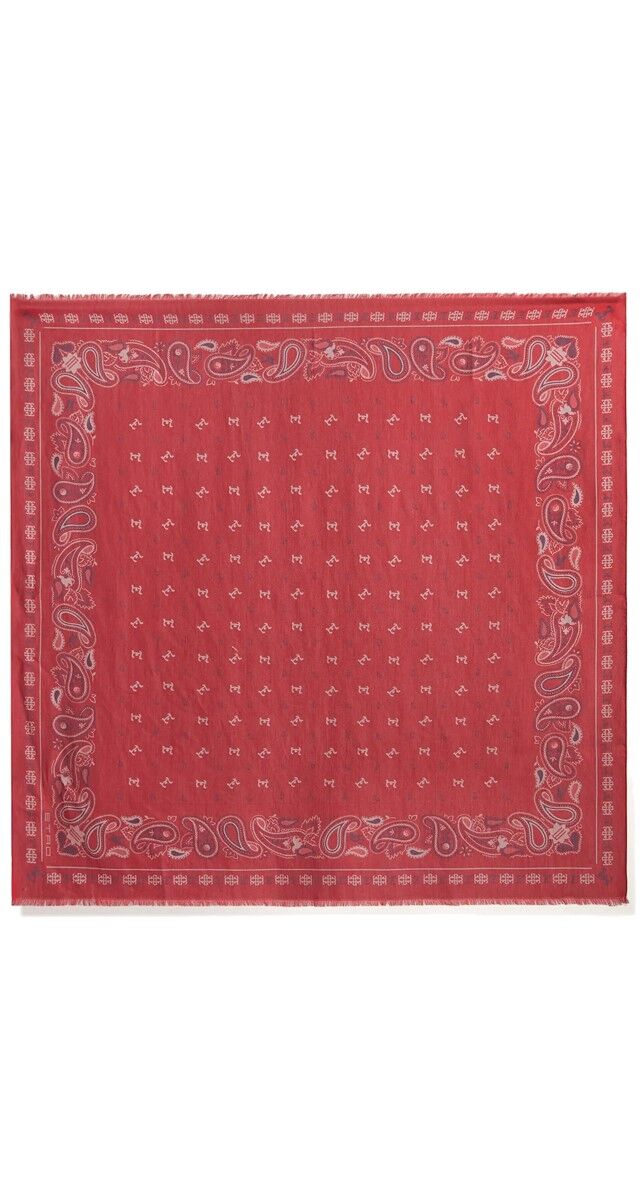 Lenço em voille de algodão e seda estampados, €390, Etro