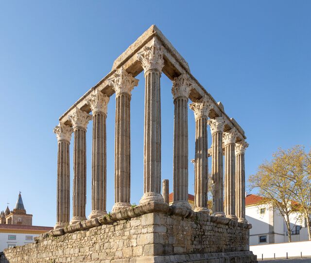 Ruínas de templo romano em Évora