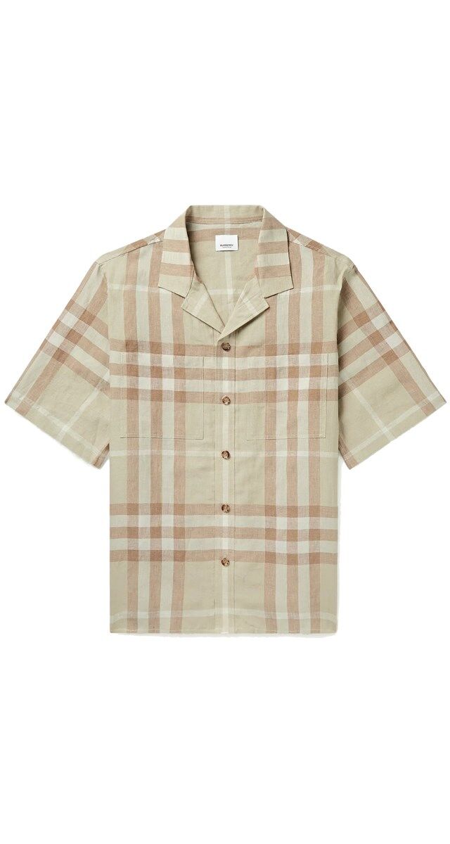 Camisa oversized em linho estampado, € 480, Burberry
