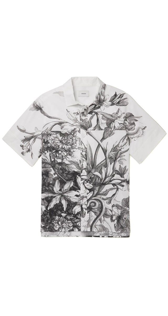 Camisa em popeline de algodão estampado, € 545, Erdem