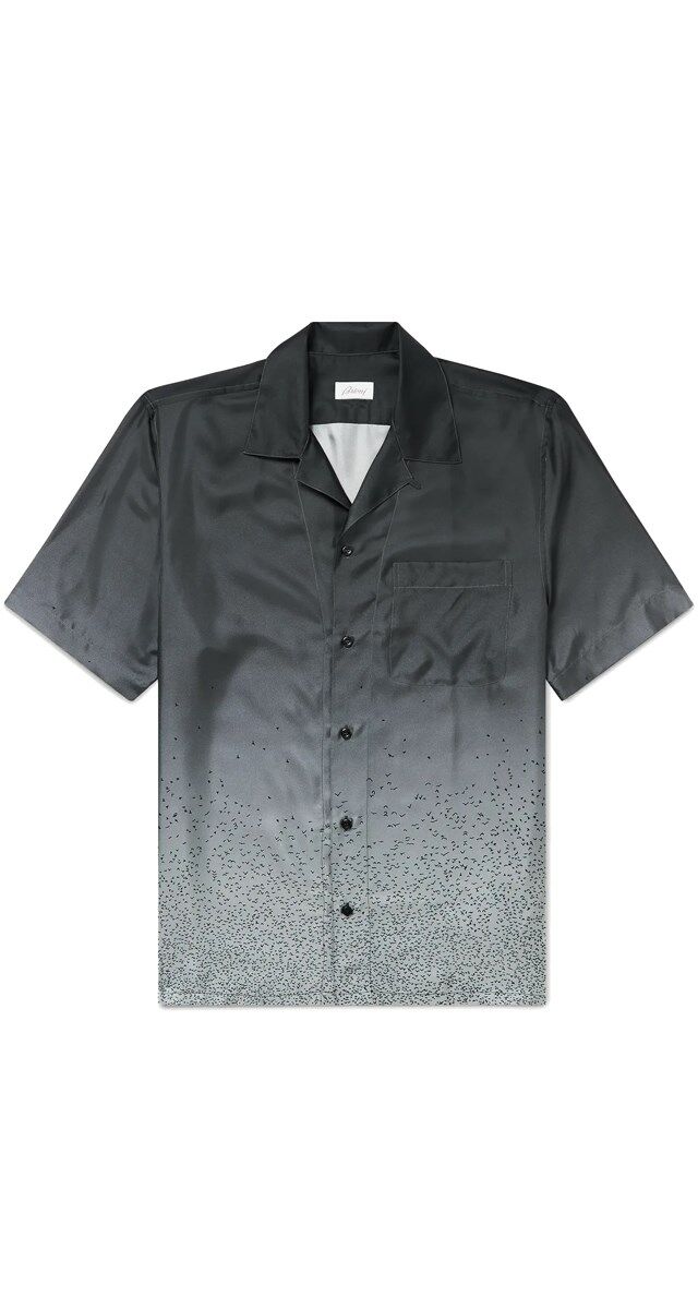 Camisa em seda estampada, € 1080, Brioni