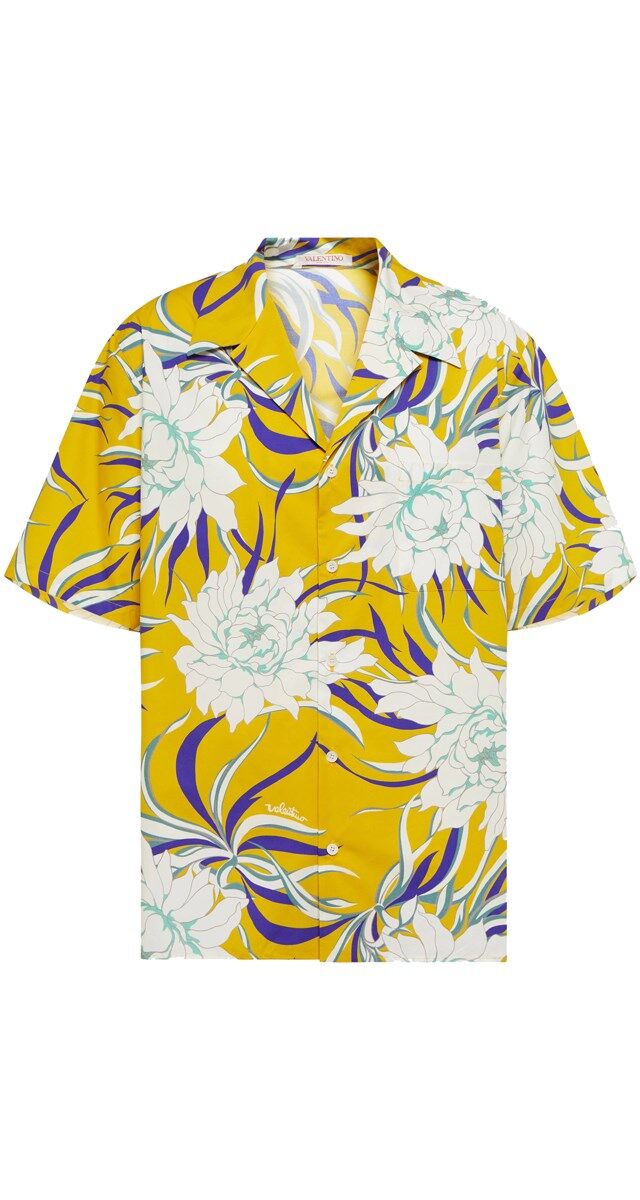 Camisa em algodão estampado, € 850, Valentino