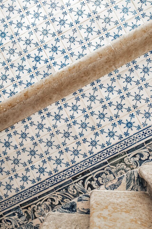 Os azulejos foram na sua maioria restaurados