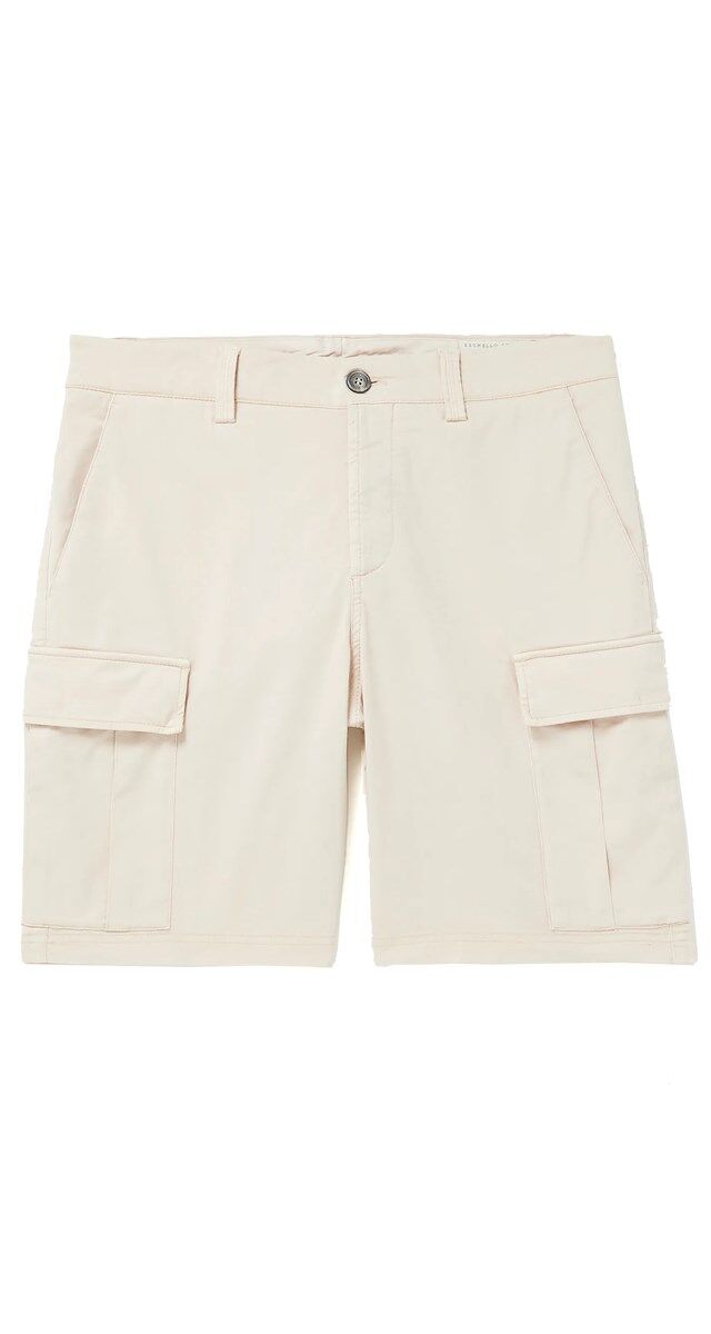 Calções cargo em algodão, € 530, Brunello Cucinelli