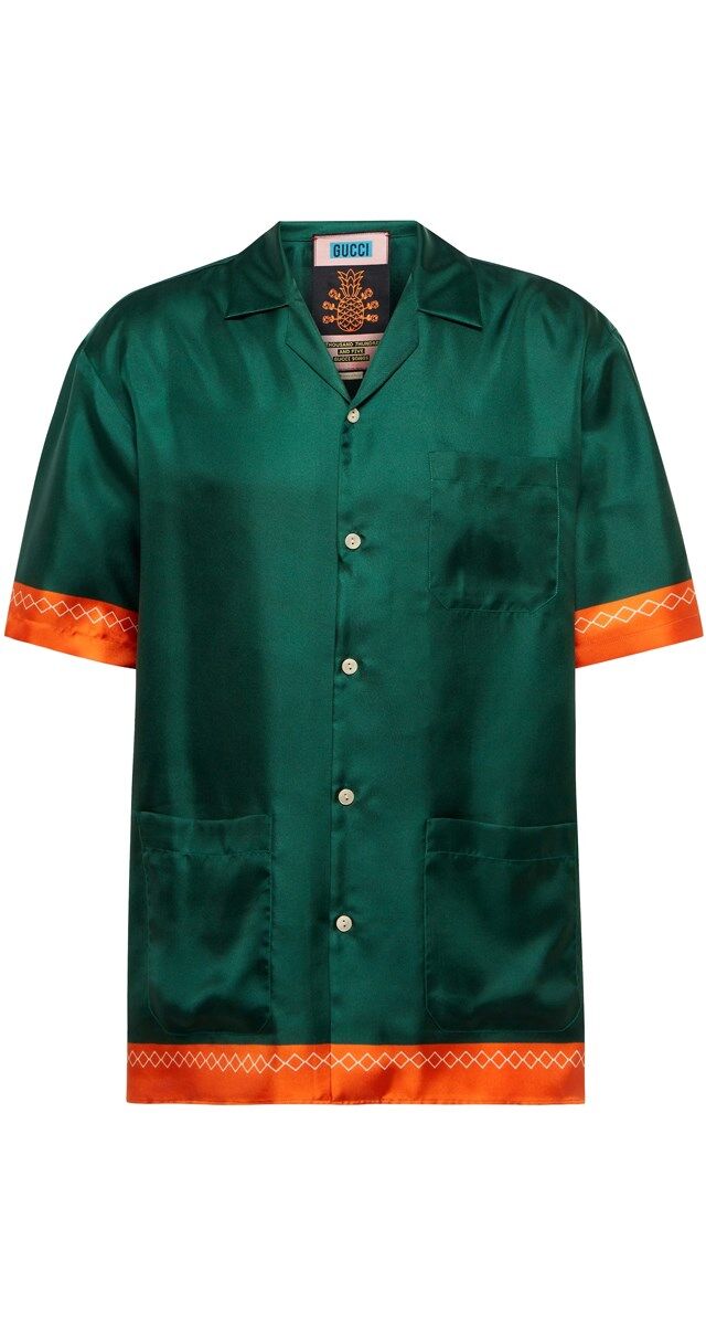 Camisa em cetim de seda, € 950, Gucci