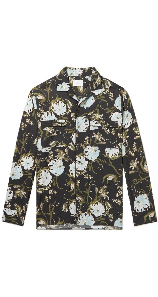Camisa em cetim estampado, € 580, Erdem