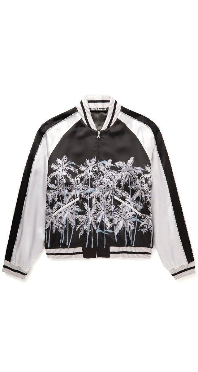 Blusão em cetim estampado, € 935, Palm Angels