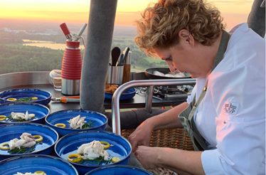 Chegou o primeiro restaurante num balão de ar quente do mundo