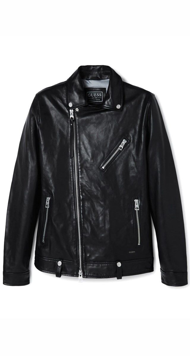 Blusão em pele, €330, Guess