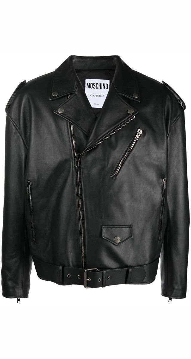 Blusão em pele, €1895, Moschino
