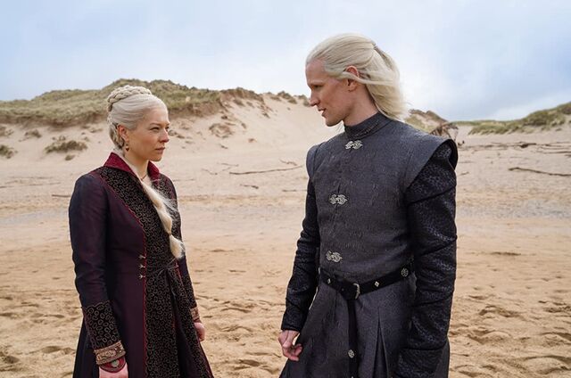 Matt Smith e Emma D'Arcy em 'Casa do Dragão' (2022)