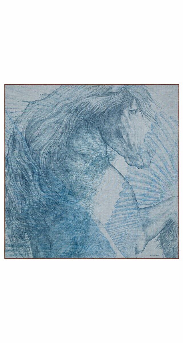 Lenço Les Ailes de Pegase em seda, €700, Hermès