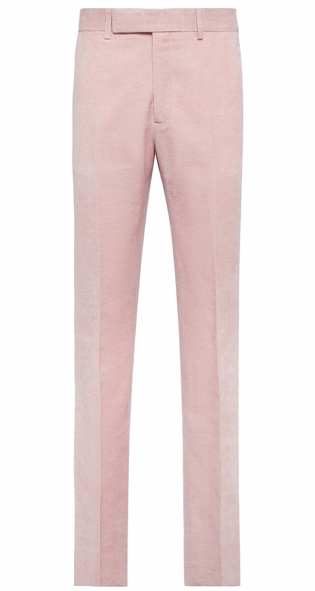 Calças em veludo cotelê de algodão e linho, €690, Grabriela Hearst