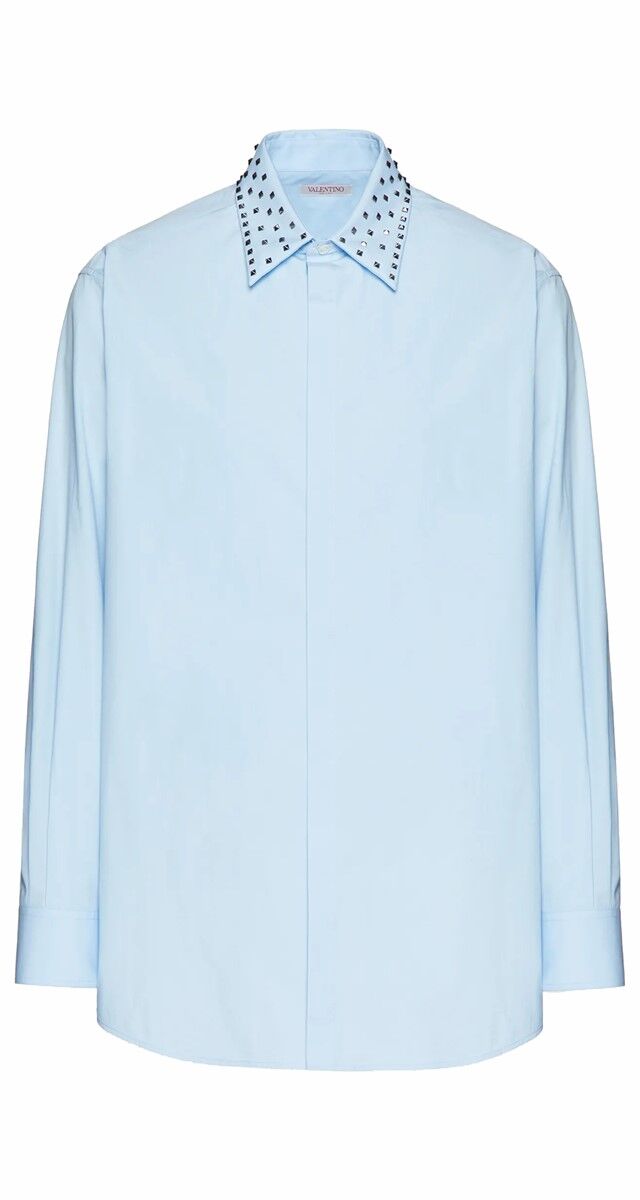 Camisa em algodão com tachas, €1200, Valentino