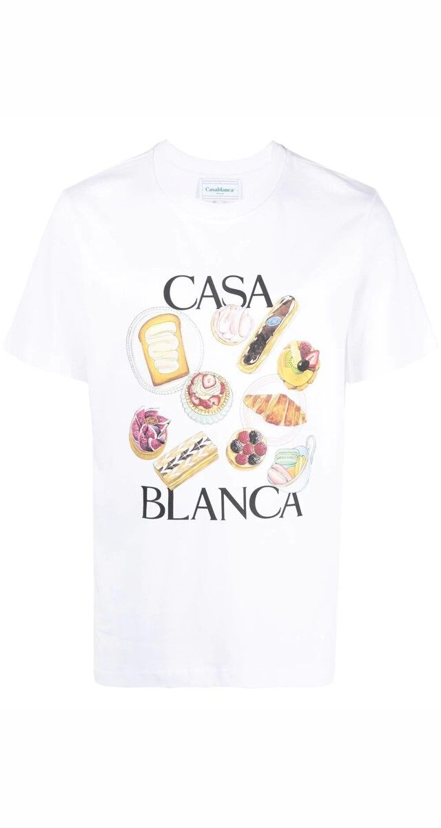 T-shirt em algodão estampado, €160, Casablanca