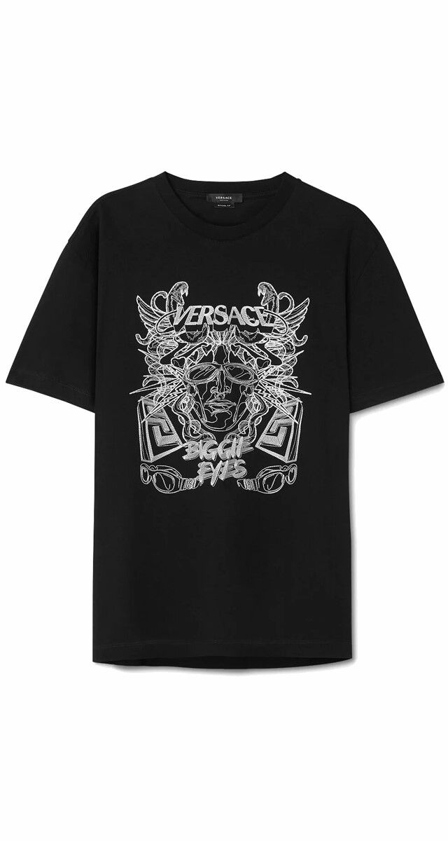 T-shirt Medusa Biggie em algodão bordado, €995, Versace