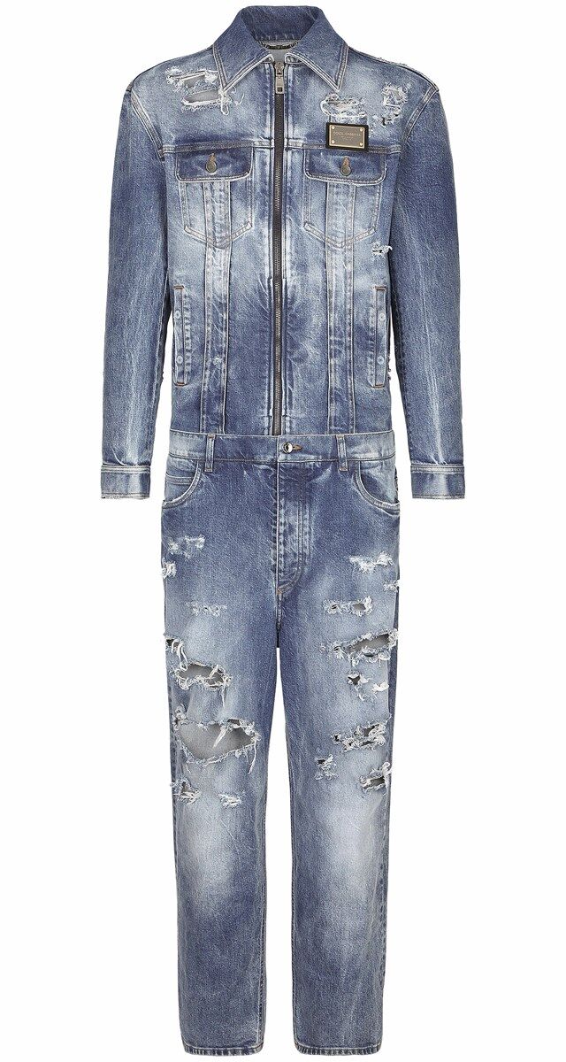 Macacão em ganga, € 1750, Dolce & Gabbana