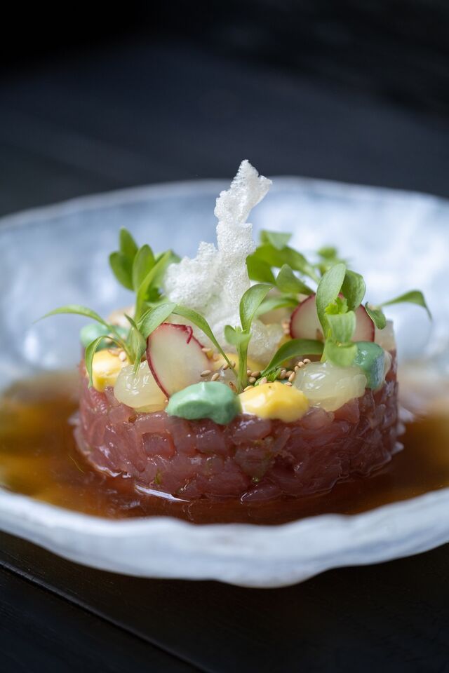Ceviche de Peixe, Maracujá e Abacate