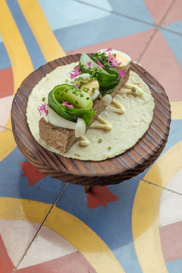 Taco Rabo de Boi "12 horas" e Ovo de Codorniz (€9,30)