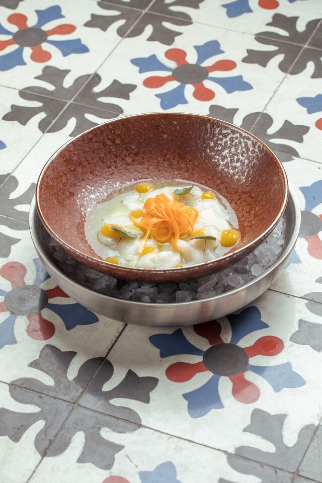 Aguachile de Sashimi de Vieira e Maracujá (€23,90)